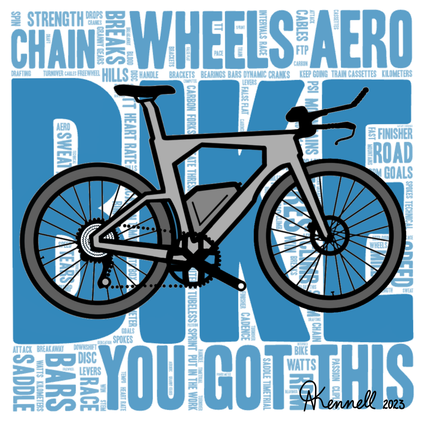 Bike Words Print