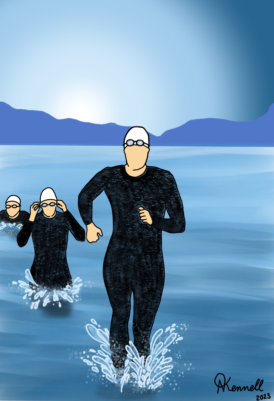 Open Water Swim Print