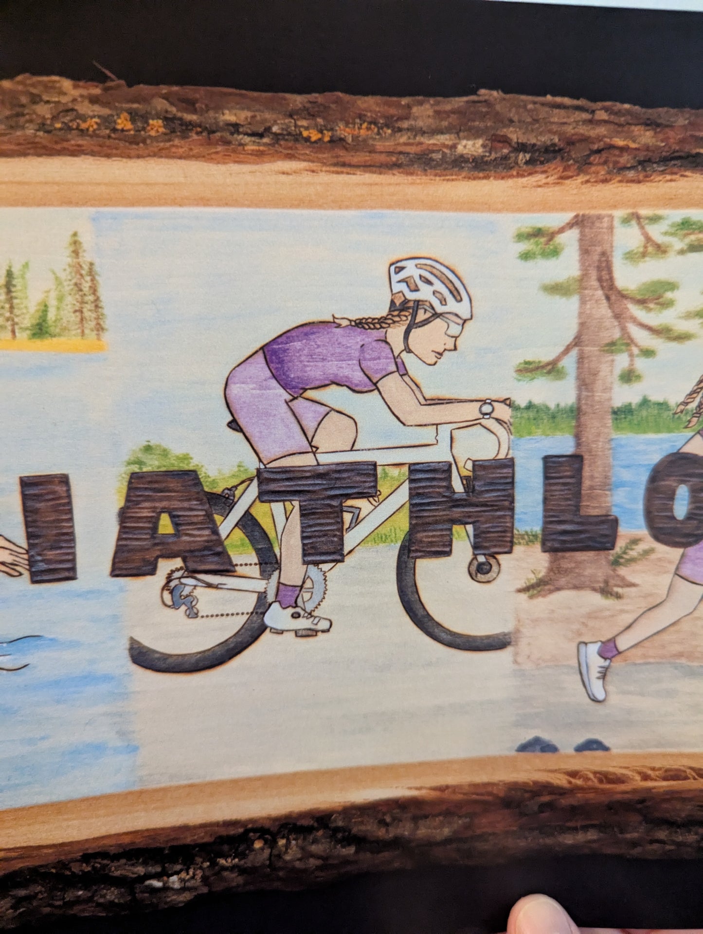 Triathlon Scene Print