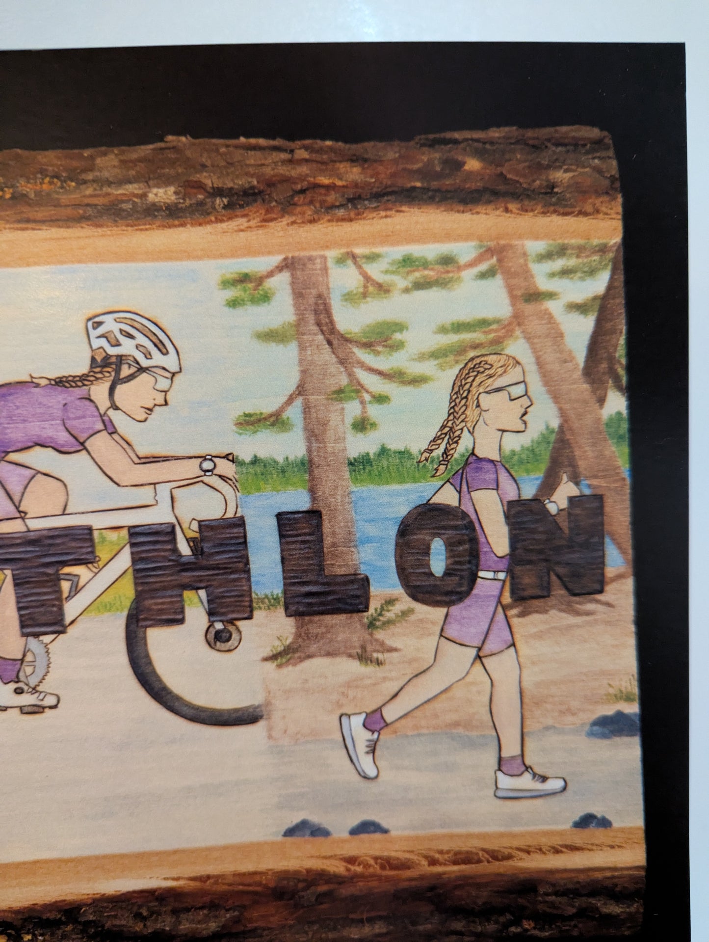 Triathlon Scene Print