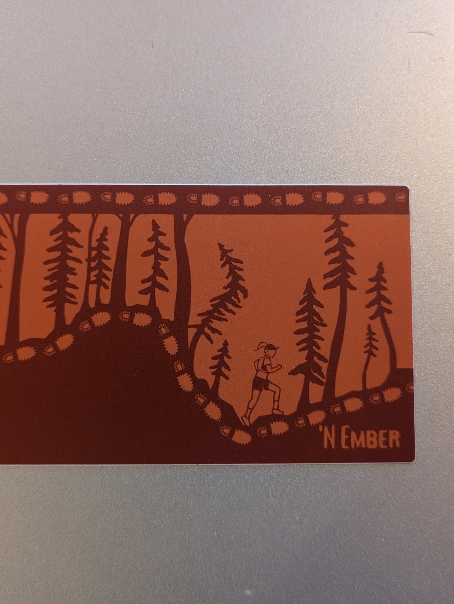 Monochrome Trail Running Wrap Sticker