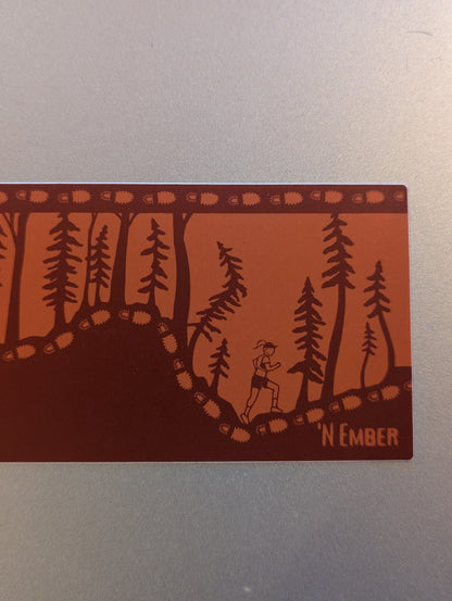 Monochrome Trail Running Wrap Sticker
