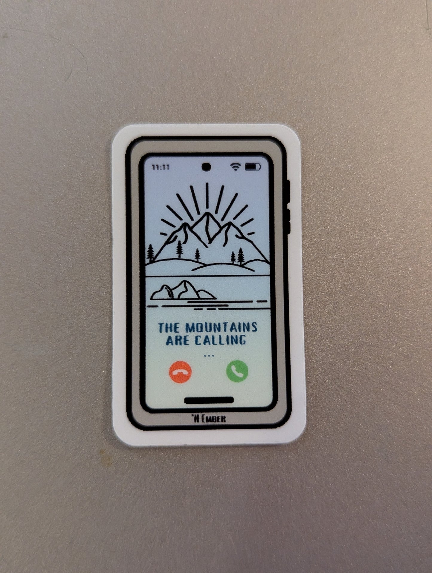 Mountains Are Calling Sticker